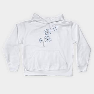 Shark Dandelion Shark Kids Hoodie